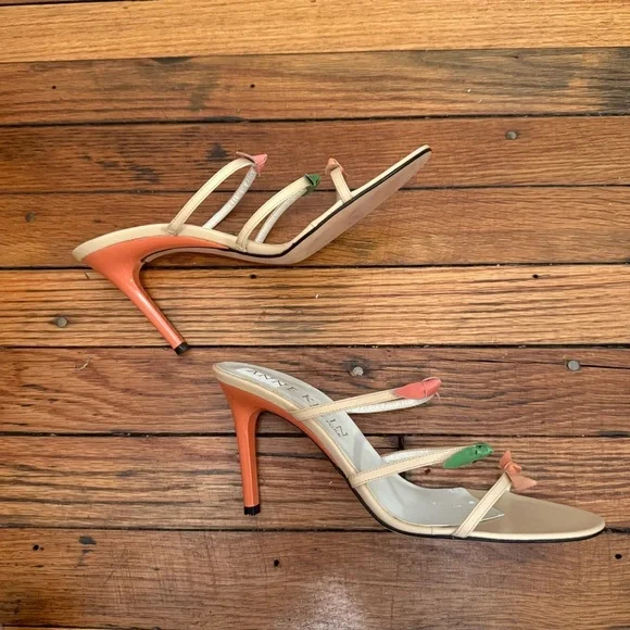 *New Vintage* y2k Anne Klein Strappy Leather Heels - Picture 5 of 8